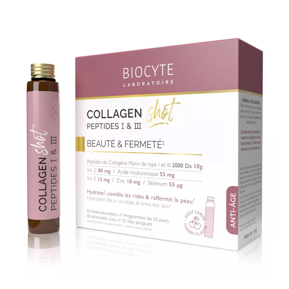 Колаген Biocyte Collagen Shot Peptides I &amp; III в шотах, 10*25 мл