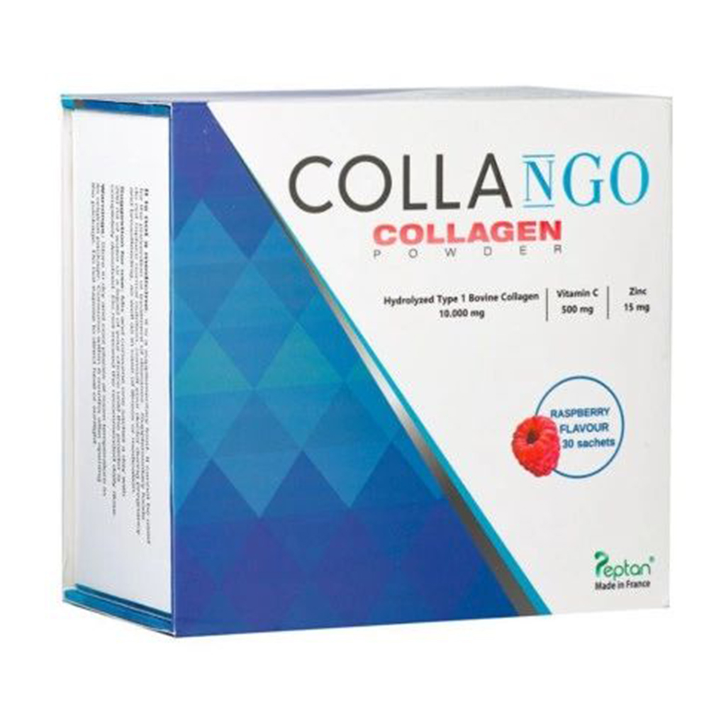 Колаген Collango Collagen зі смаком малини, в порошку, 30*11 г