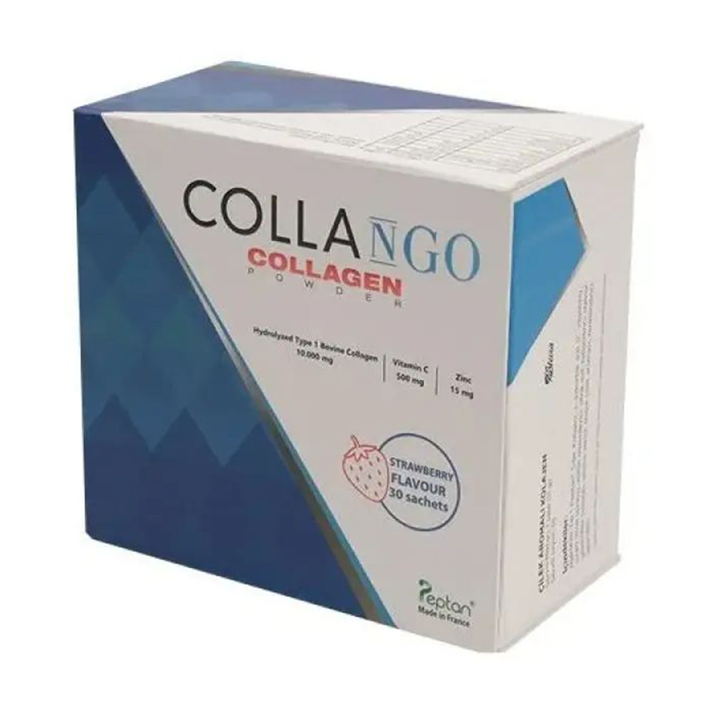 Колаген Collango Collagen зі смаком полуниці, в порошку, 30*11 г
